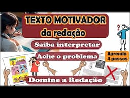 Texto motivador: interprete, encontre o problema debatido e domine a redação | Desenhando a Solução