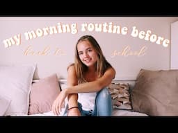 morning routine before back to school