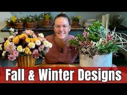 ❄ TWO Holiday Arrangements: Heirloom Chrysanthemums for Fall & MINI Winter Amaryllis Garden