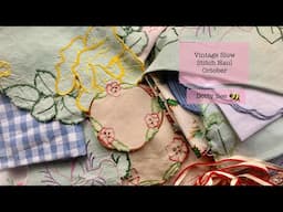 Vintage Textile Haul #vintage #slowstitch #embroidery #handembroidery #sew #textile