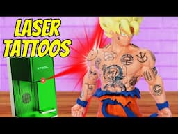 Goku With DBZ Tattoos? Laser Engraving A 3D Print