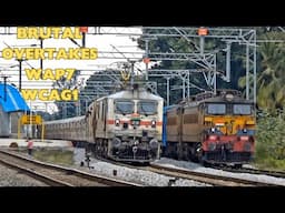 10 in 1 HIGH SPEED OVERTAKES by ELECTRICS & DIESELS | WCAG1-WAP7-WDP4D & MORE | Indian Railways