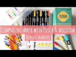 Arrtx Acrylic Paint Markers 36 Set: Swatch & Comparison With Uni Posca & Molotow One4All Pens