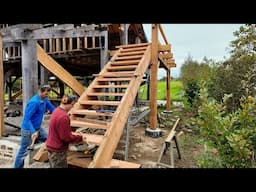 Timber Framed Barn Part 29 Timber Framed Staircase