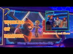 Full Worlds of Marvel Restaurant Groot Show on the Disney Treasure Cruise Ship