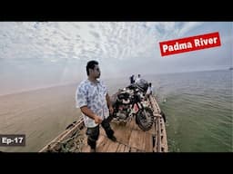 Dangerous river crossing on a boat with a Royal Enfield in Bangladesh | Ep-17