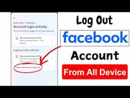 How to Log Out Facebook Account from All Device in 2024