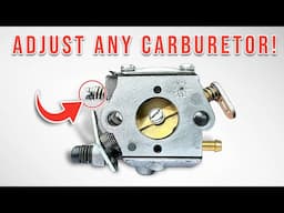 Tune Any Carburetor On Your Weed Trimmer! (DIY Tutorial)