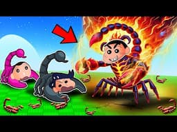 Shinchan Became Scorpion King To Eat His Friends 😱🔥 | Roblox Be A Scorpion | Funny Game 😂