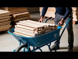 The Carpenter With 3 Years Of Experience Utilized Scrap Wood To Build A Unique Table. Woodworking