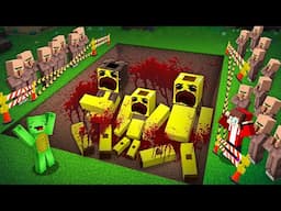 Why Villagers BURIED SCARY BANANA Family in Minecraft! - Maizen