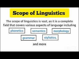 scope of linguistics #Eng-104# 2nd semester#punjab university#pu