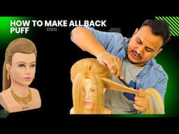 How to make all back puff hairstyles   All back puff kaise banaye   wedding hairstyle for bridal