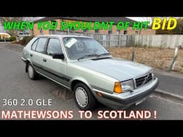 1988 Volvo 360 2.0 project - buying blind from auction 250 miles away - Part 1