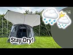 🌧️ Stay dry while camping ⛺️ using the Outwell Canopy Tarp