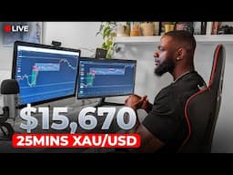 LIVE TRADING XAU/USD: $15,670 In 25mins Using Momentum | Presidential Election Trade