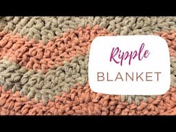 How to crochet a ripple blanket | Easy crochet tutorial