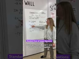 Standard form of a linear equation! #iteachalgebra #math #algebra #mathematics #iteachmath