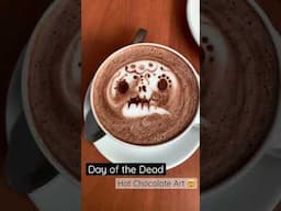 💀 Dia de Muertos Latte Art #shorts