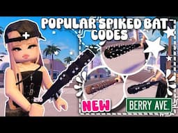 **POPULAR SPIKED BAT TUTORIAL + CODES** FOR BERRY AVENUE + BLOXBURG 🔥😎