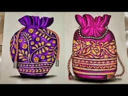 Potli Bag Illustration | Fashion Accessories | Art Studio by Srabani