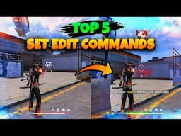 Top 5 Set Edit Secret Commands for 95% Headshots 🔥