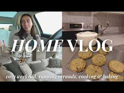 HOME VLOG ✨🏡 cozy + productive weekend, "me time", running errands, organizing + testing a Tesla!