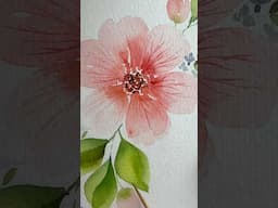 Paint a flower from dots! #short #shortfeed #youtubeshort #learntopaint #tutorial  #watercolor