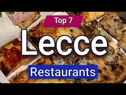 Top 7 Restaurants to Visit in Lecce | Italy - English