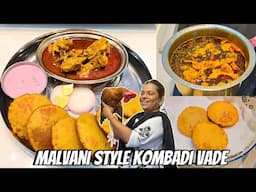 Malvani Style Kombadi Wade | Kombdi Wade Thali | Desi Chicken Curry | Instant Vade | Solkhadi Recipe