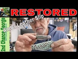 Watch The Transformation Of This Vintage Hammer Brand 2 Blade Jack Knife and handmade Leather Slip!