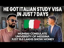 HOW HE GOT ITALIAN🇮🇹STUDY VISA IN JUST 1 WEEK? HIS VISA EXPERIENCE||#studyinitaly #italystudentvisa