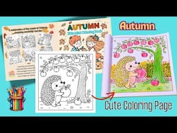 Hedgehog & Apple Tree |Autumn Coloring Fun for Kids