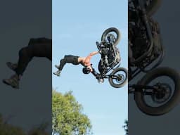 Supeman seatgrab flip on a Harley-Davidson??? Gotta see this one to lander!