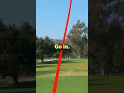 The definition of golf shown between these two holes