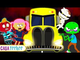 Rodas no ônibus - Wheels on the Bus Halloween | Músicas de Halloween para crianças | Casa Teehee