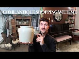 COME ANTIQUE SHOPPING WITH ME & UPHOLSTERING A PIANO STOOL &  OKA HAUL | VLOG