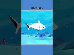 How To Draw Shark - Colouring & Painting  #tumtumkidstv #shorts #babyshark #drawing