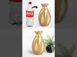 Plastic bottle flower vase making #diy #roomdecor #diyroom #craft #craftroom #decocraft #tabledecor