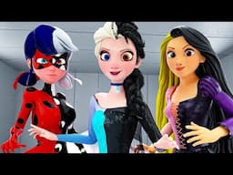 Miraculous Ladybug & Elsa & Rapunzel - Halloween Transformation!