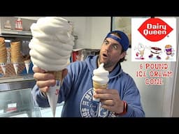 The GIANT (6 Pound) Dairy Queen Ice Cream Cone Challenge | L.A. BEAST