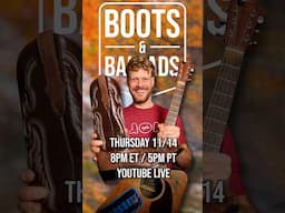 Don't miss the Boots & Ballads giveaway live stream event! #cowboyboots #countrymusic #jeremiahcraig