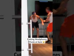 Cutting Headphones Prank at Gym 😂 #Pranks #JoeySalads #ViralVideos