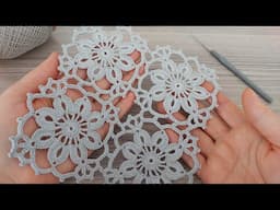 Stunning Easy & Beautiful Joined Flower Crochet Lace Pattern