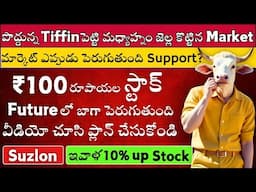 ✅₹100 Stock to Buy Now 🤝Nifty Support 🔴Suzlon Loss 🚀10% Up Stock 🔴🟢Stock Market Telugu