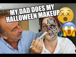 MY DAD DOES MY HALLOWEEN MAKEUP ||