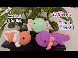 Ajolote Tejido en Crochet🥰Axalotl en Crochet Fácil y Rápido- Ajolote Amigurumi