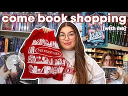 come BOOK SHOPPING with me + book haul 📖🧋✨ a cozy bookstore vlog!