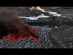 Lava reached Blue Lagoon parking and ran over hot water pipes! 10th volcanic eruption in Iceland.