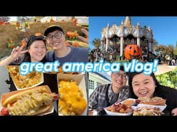 trying new food at great america! halloween 🎃 + oktoberfest 🌭